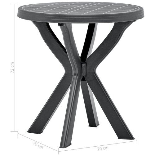Bistro stol antracit &amp;Oslash; 70 cm plastični Slike