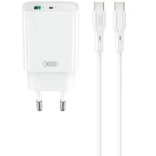 XO CE30 USB Punjač USB-C/USB-A sa tip C kablom, 30W Slike