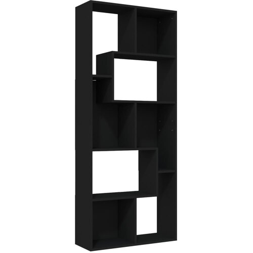 Maison Chic Knjižna omara - Knjižni regal črna 67x24x161 cm iverna plošča, (21725295) Cene