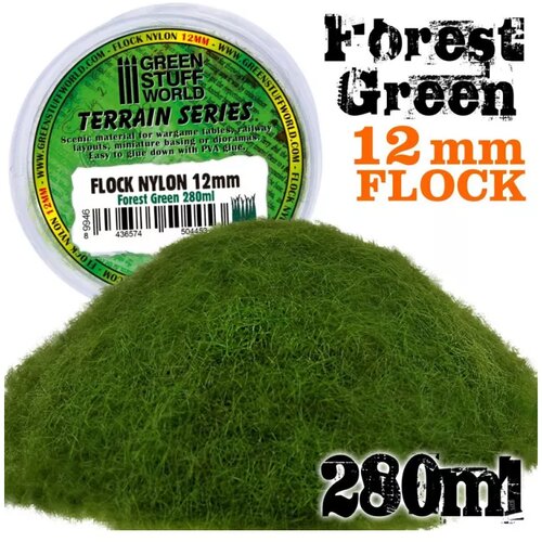 Green Stuff World Flock Nylon - Forest Green 12mm - 280ml Slike