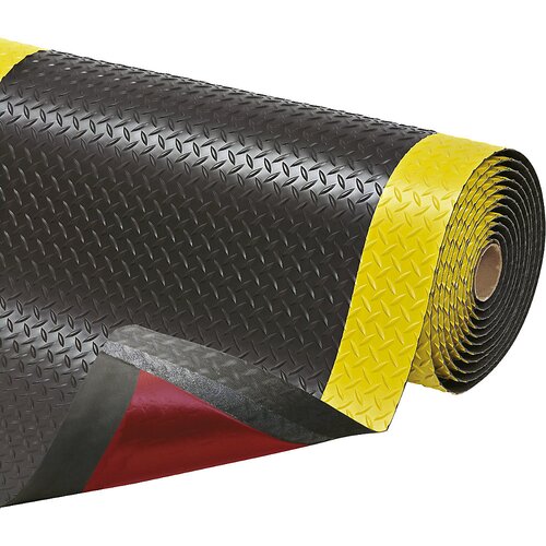 Notrax Podloga za preprečevanje utrujenosti Cushion Trax®, na tek. m, PVC, črna/rumena, širina 600 mm Cene