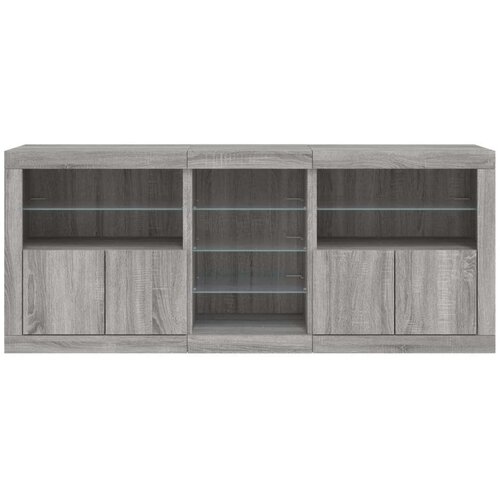  Komoda z LED lučkami siva sonoma 181,5x37x67 cm Slike