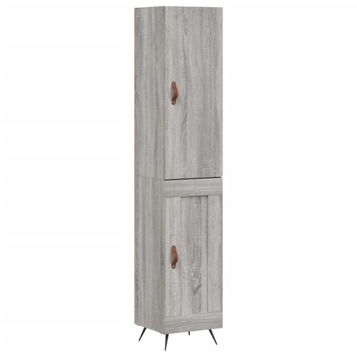 Maison Chic Visoka omara - Komoda - Predalnik siva sonoma 34,5x34x180 cm inženirski les, (21720515) Slike