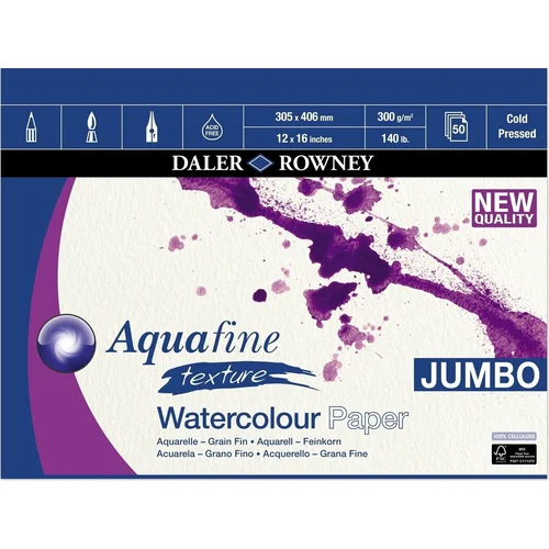 DALER ROWNEY Aquafine Texture Watercolour Paper Aquafine 30,5 x 40,6 cm 300 g Skicirka