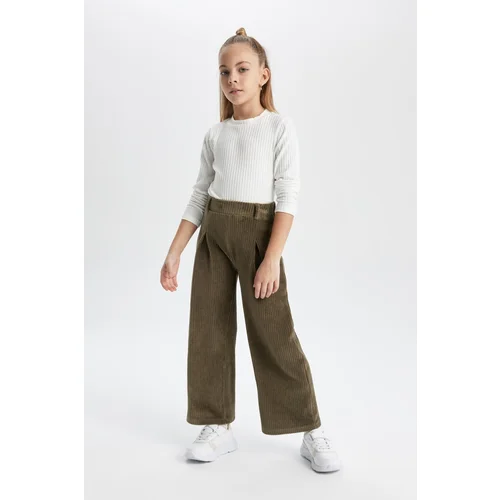 Defacto Girl's Wide Leg Corduroy Pants