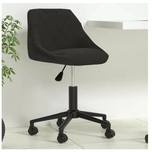  Vrtljiv pisarniški stol črn žamet