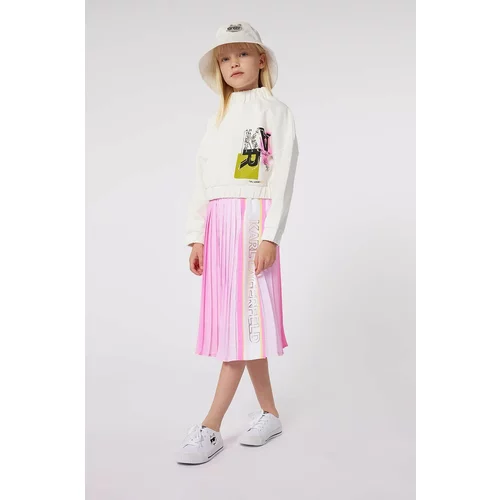 Karl Lagerfeld Otroški pulover bež barva