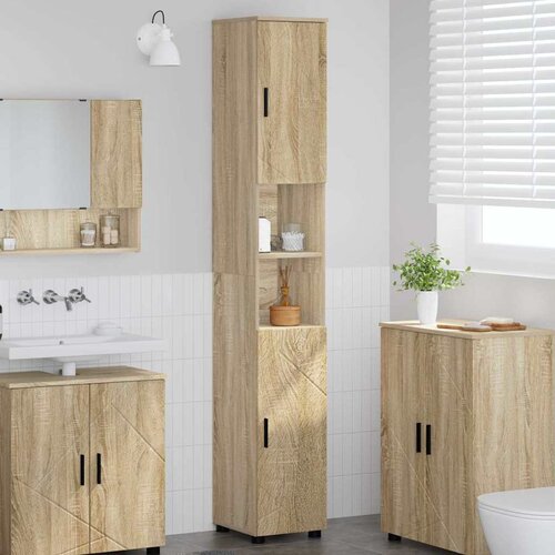 vidaXL Visoki ormarić za kupaonicu sonoma hrast 30 x 35 x 192 cm Cijene