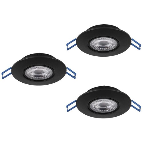 Eglo 300188 - komplet 3x led ugradnih plafonskih svetala gedrez LED/4,9W/230V prečnik 9 cm crna Cene