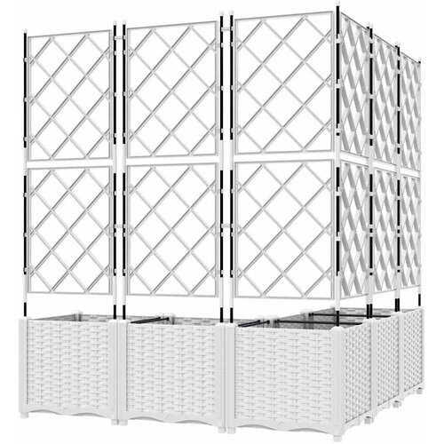  Vrtna saksija 5 pcs Bijeli 120 x 120 x 143 cm Plastika Slike
