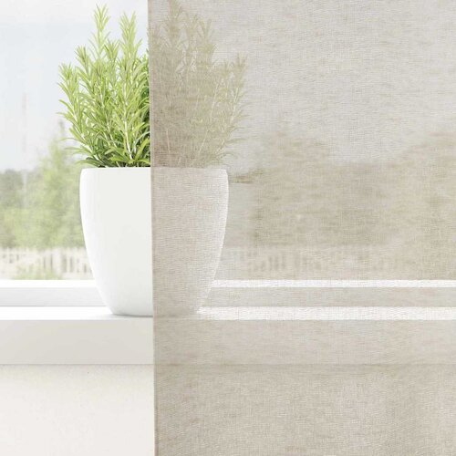 Voile zavjesa sa zavjesama 2 pcs Pijesak 260 x 140 cm Poliester Slike