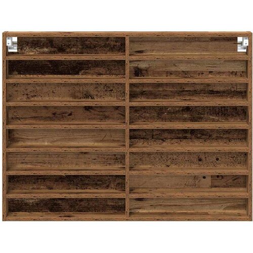  Ormar za izlaganje s policom Zidne Staro drvo 100 x 8,5 x 75 cm Slike