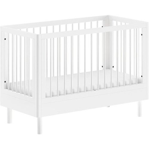 Vipack Bijeli dječji krevet od masivne bukve s podesivom visinom 60x120 cm Forrest &amp;ndash; Slike