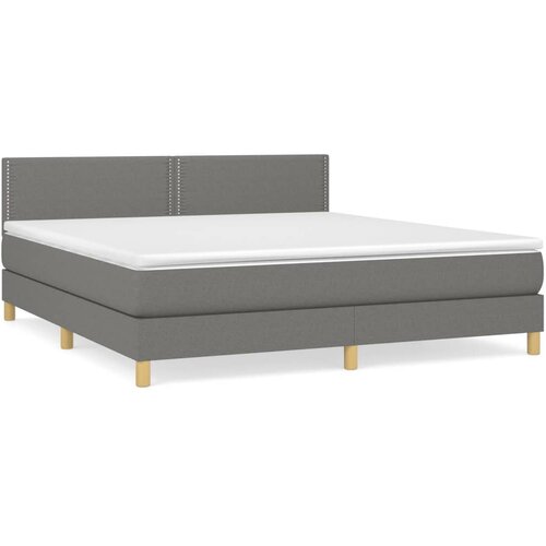 Maison Chic Box spring postelja - Vzmetna postelja z vzmetnico temno siva 180x200 cm blago SL20903, (21892891) Cene