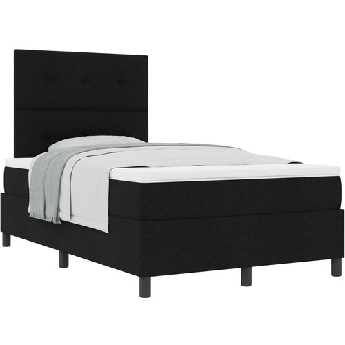vidaXL Črna Box Spring postelja z ležiščem 120x200 cm, (22080857) Cene