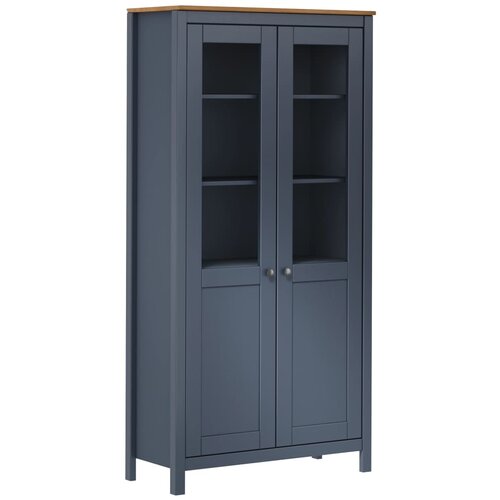 Furnova Visoka omarica Hill siva 85x37x170,5 cm trdna borovina, (21949796) Cene