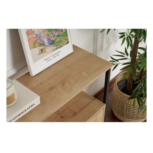 Hanah home Stranska mizica v hrastovem dekorju v svetli naravni barvi 29,5x120 cm Solace &amp;ndash; Slike
