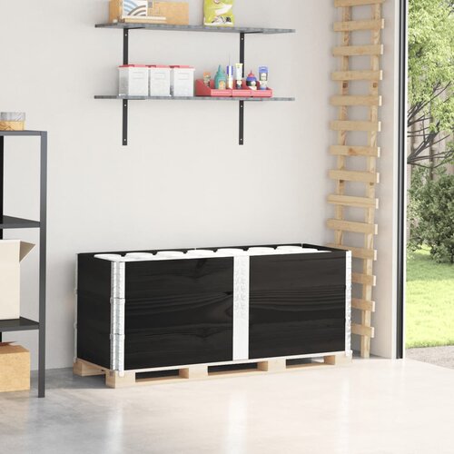 vidaXL okviri za palete 3 kom crni 150x50 cm od masivne borovine Cijene