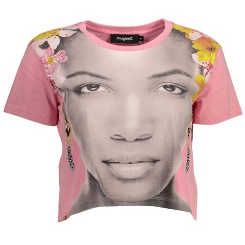 Desigual WOMEN'S SHORT SLEEVE T-SHIRT PINK Cijene