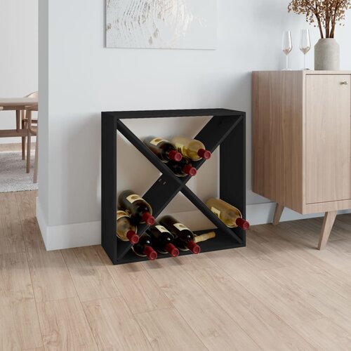vidaXL Ormarić za vino crni 62x25x62 cm od masivne borovine Cijene