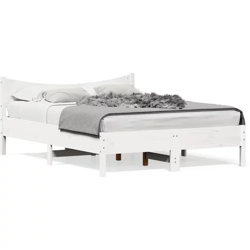  Okvir za krevet bijela 120x190 cm masivna borovina