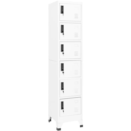 vidaXL omara s ključavnico bela 38x40x180 cm jeklo Cene