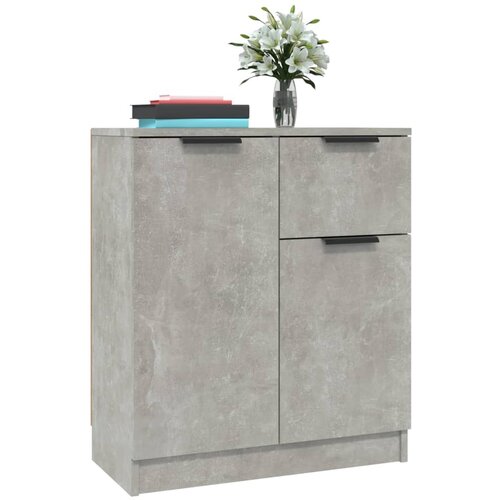  Komoda 2 kom siva boja betona 60x30x70 cm od konstruiranog drva Slike