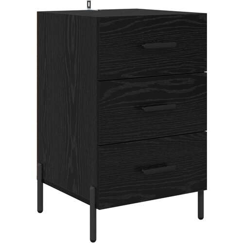  Noćni ormar Crni hrast 40 x 40 x 66 cm Konstruirano drvo Slike