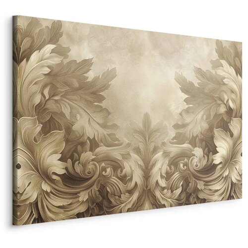  Slika - Carved Baroque Ornaments Rich Composition in Sepia Colors 30x20 Na talijanskom platnu Cene