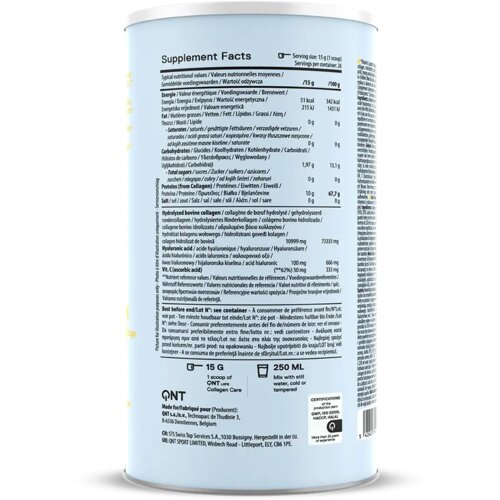 QNT kolagen u prahu, 390 g &amp;ndash; za kožu, kosu, nokte i zglobove - malina Slike