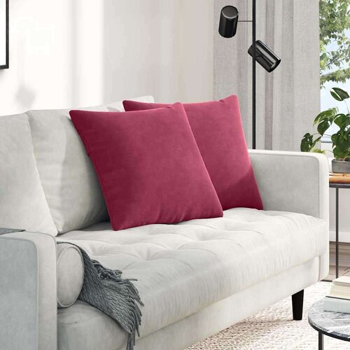 vidaXL Blazine za kavč 2 pcs Vinorodna rdeča 50 x 50 cm Cene