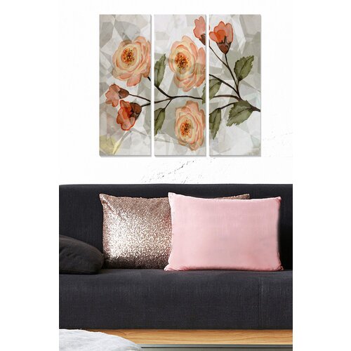 Wallity MDF125246902924 multicolor decorative mdf painting (3 pieces) Slike