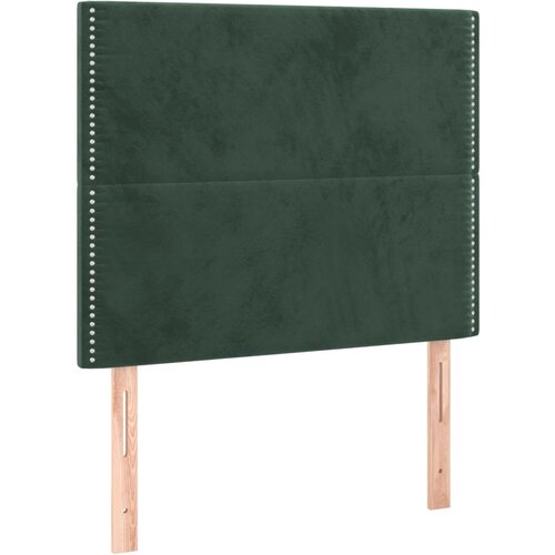 VidaXL Posteljno vzglavje 2 kosa temno zeleno 100x5x78/88 cm žamet, (20938809) Slike