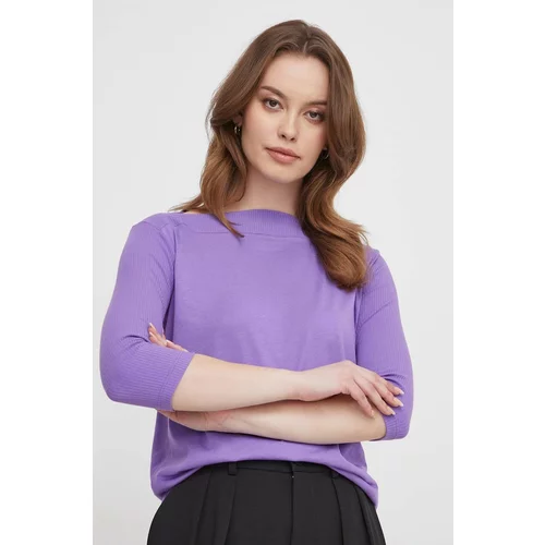 Sisley Kratka majica ženski, vijolična barva