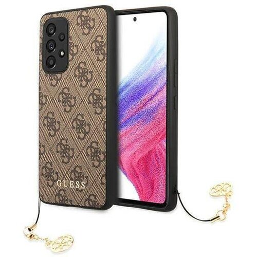 Guess Guhca53gf4gbr silikonski ovitek za samsung galaxy a53 - rjav z obeskom Slike