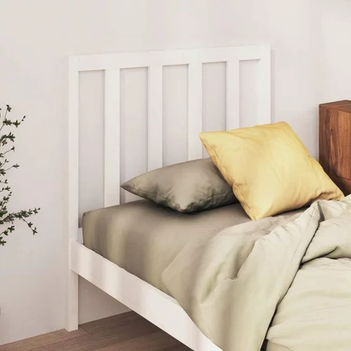  Uzglavlje za krevet bijelo 81 x 4 x 100 cm od masivne borovine