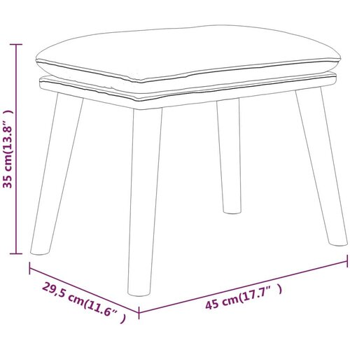  Tabure smeđesivi 45 x 29 5 x 35 cm od tkanine Slike