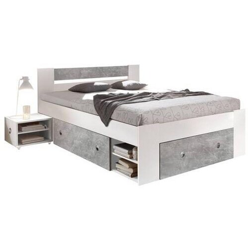 Boxxx posteljna garnitura 140 cm x 200 cm , siva, bela Slike