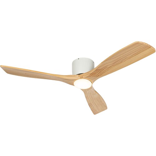 QAZQA Beli stropni ventilator z lesom, vključno z LED z daljinskim upravljanjem - Jerri Slike