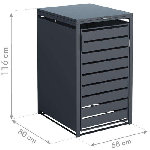 WESTMANN spremi&amp;scaron;te za kantu za smeće Kubus | 240L | Antracit | 68x80x116 cm - BRANDED IN GERMANY Slike