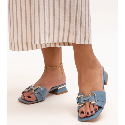 Gemre Luara low-heeled mules with decorative buckle Cene