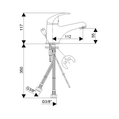 Rosan baterija za lavabo PERLA JP301001 ROS103 Slike