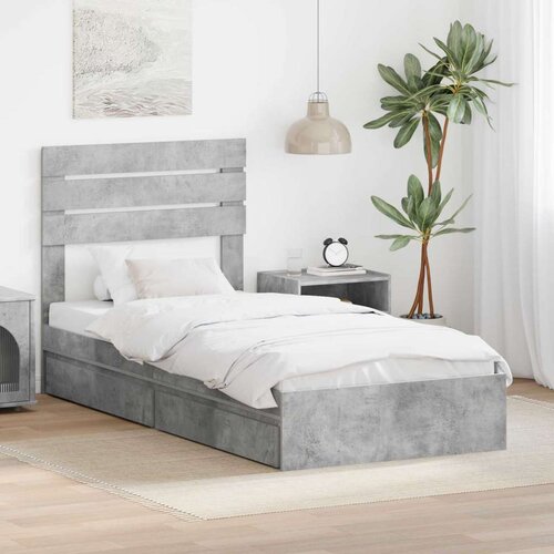  Okvir za krevet s ladicama Betonski sivi 75 x 190 cm Cene