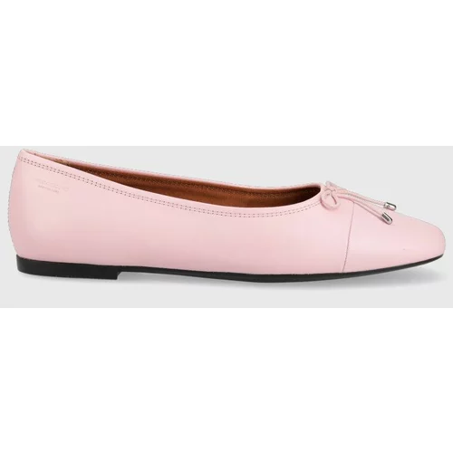 Vagabond Shoemakers Usnjene balerinke JOLIN roza barva, 5508.101.45