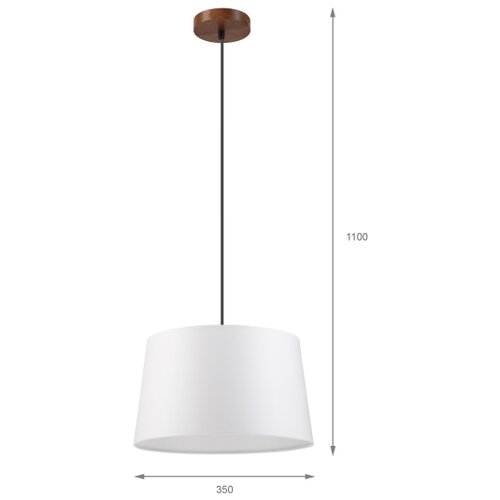  Visilica na sajli AIDA 1xE27/60W/230V pr. 35 cm hrast/orah/bela Slike