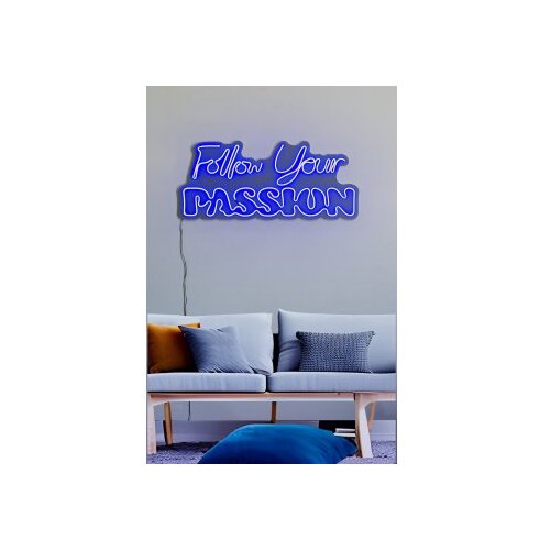 WALLXPERT dekorativna plastična led rasveta follow your passion blue Slike