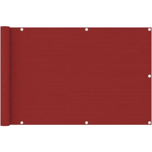 vidaXL Balkonsko platno rdeče 90x400 cm HDPE, (20610340)