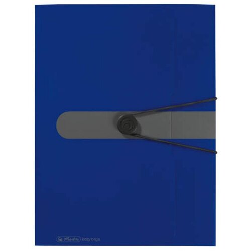Herlitz Fascikl s klapnama i gumicom PP A4, Easy orga to go, plavi Cene