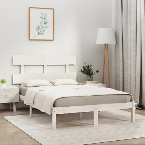  Okvir za krevet od masivnog drva bijeli 180 x 200 cm veliki Cijene