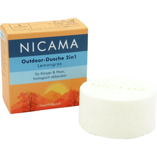 NICAMA Outdoor 2 v 1 sredstvo za prhanje z limonsko travo - 60 g polnilo Cene